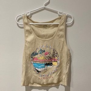 Yellow tank- crop top SM size from cotton on